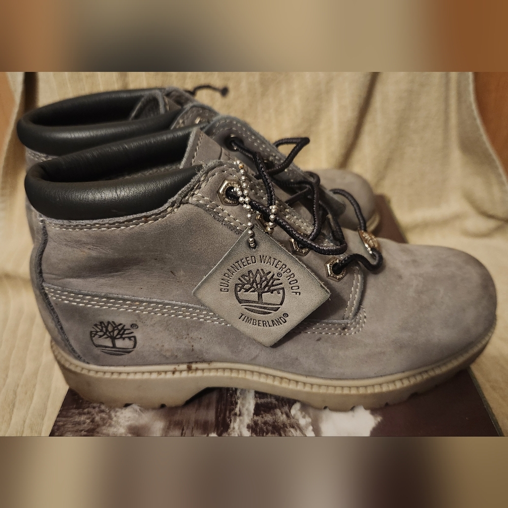 Gray Timberland Boots